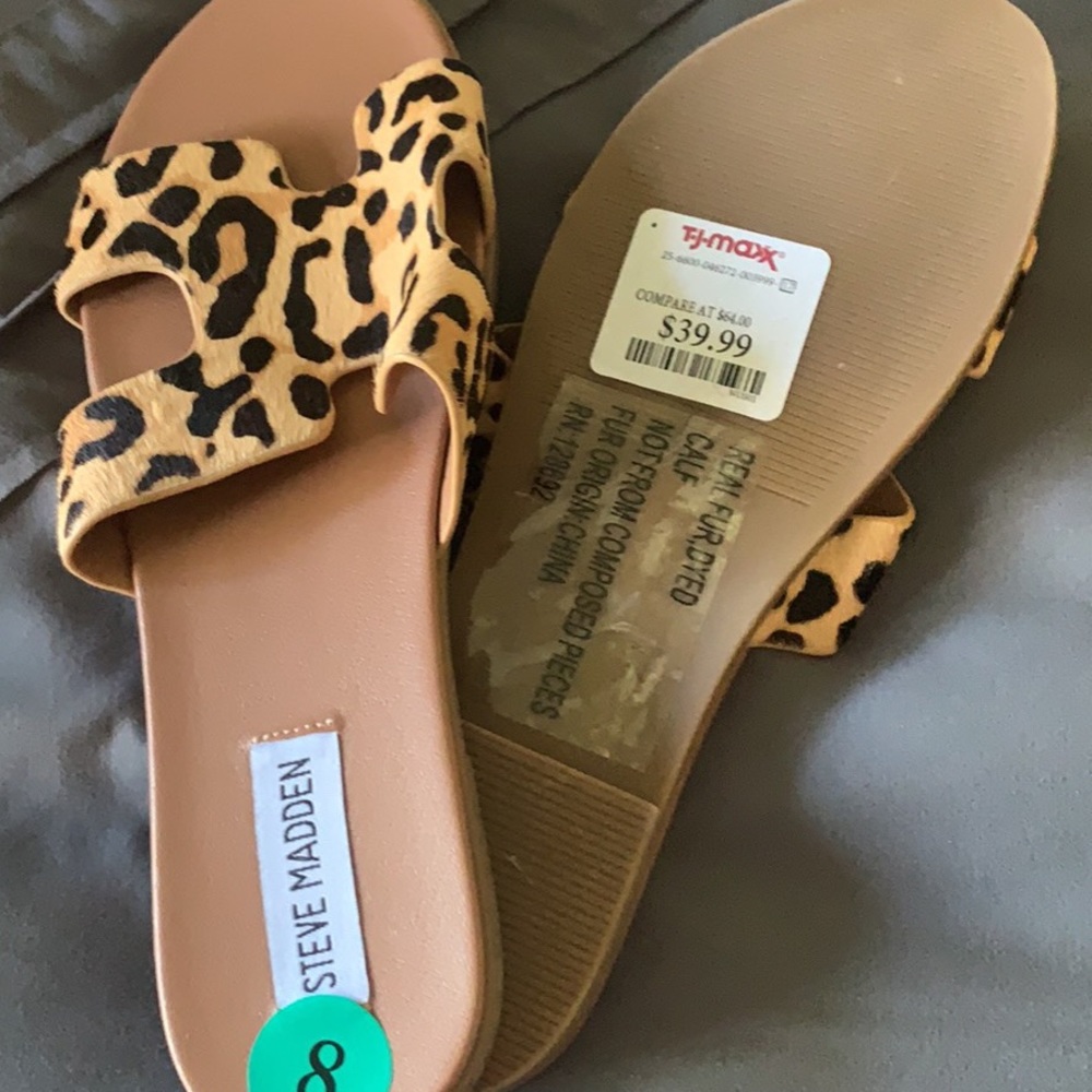 Steve Madden size 8 cheetah sandals